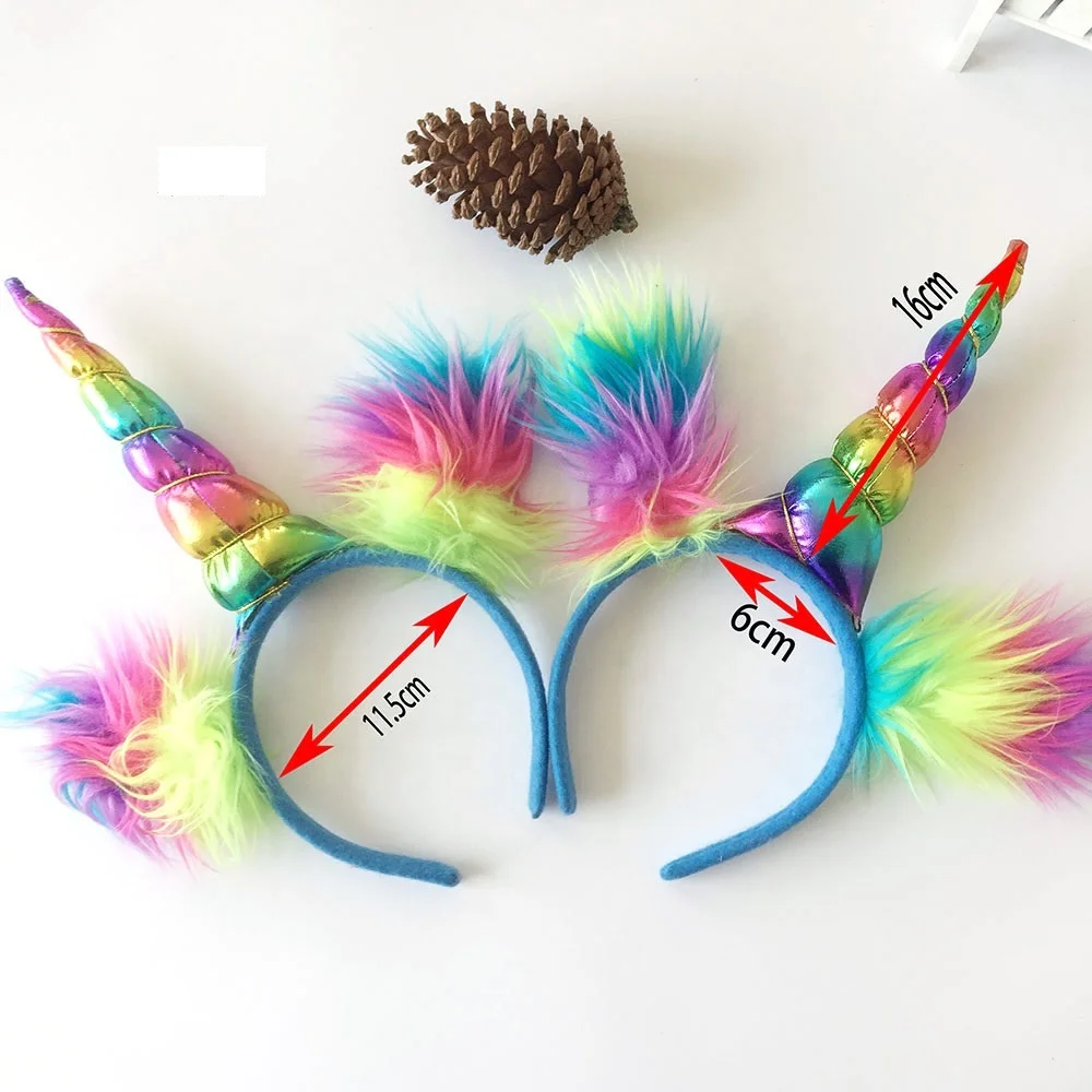 Wholesale  rainbow unicorn headband plush
