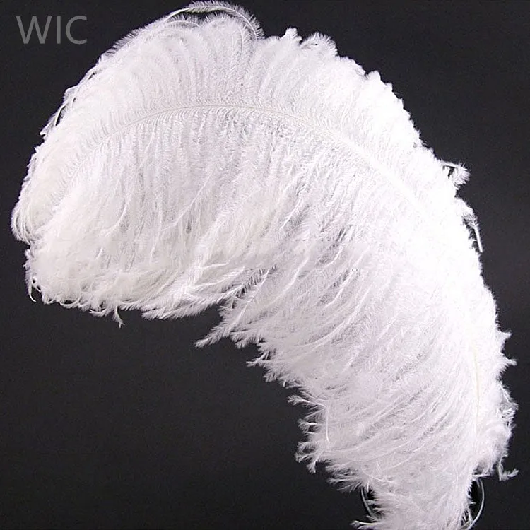 28-30in/70-75cm Ostrich Pluma Black Cheap Decoration Bleached White Ostrich Feathers