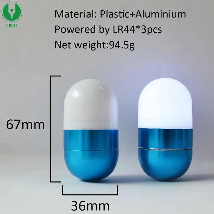 Pill Shape Mini Led Tumbler Light, Wobble LED Light, Capsule Flashlight