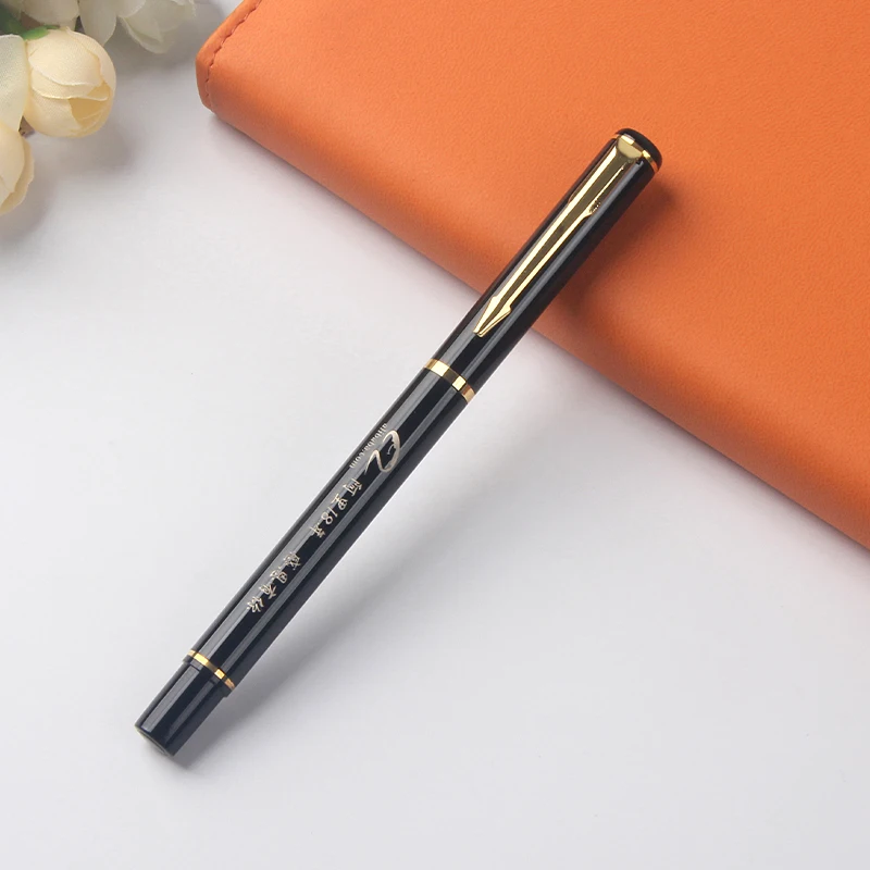Business pen set metal ball point pen and elegant book customized logo for office gift