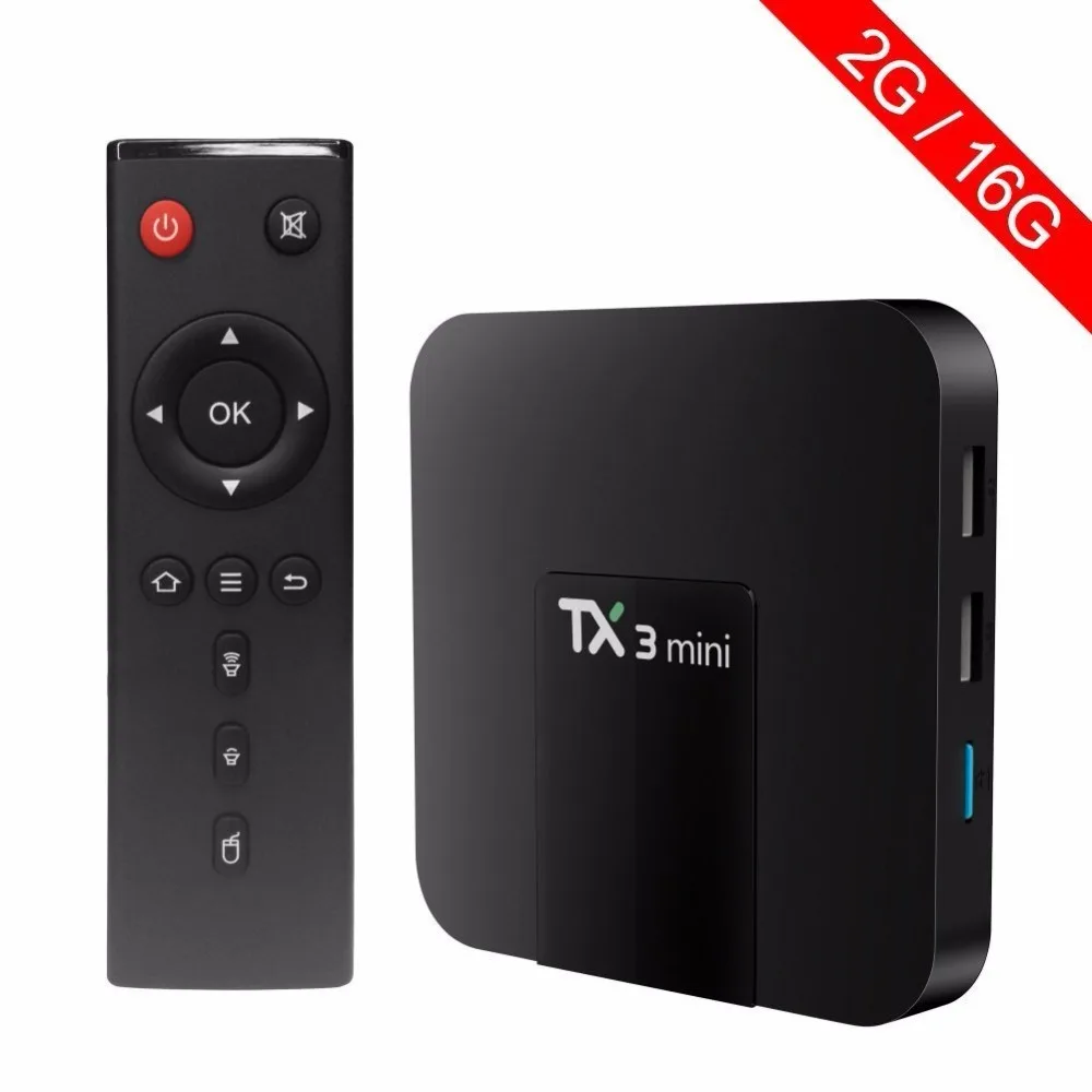 
2018 New hot selling TX3 mini Amlogic S905W Quad Core Android 7.1 tv box 2GB 16GB Media Player Box TX3mini 