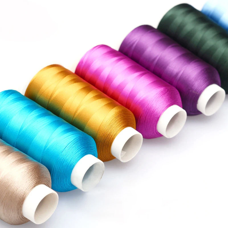 
LONGJIE thread supplier 0.2mm 3000 meters rayon embroidered thread woven tassel thread 