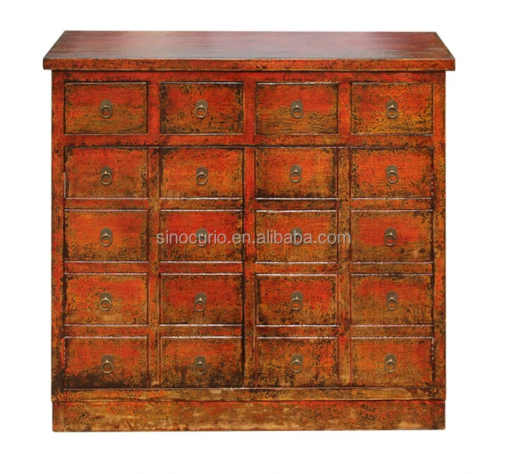Chinese antique wholesale hand painted furniture recycle wood rustic style furniture