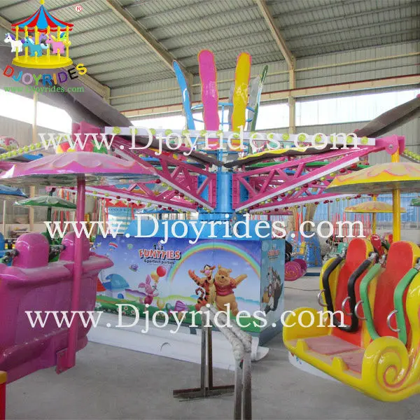 Popular funfair rides family game machine 24 seats double flying paratrooper ride for sale