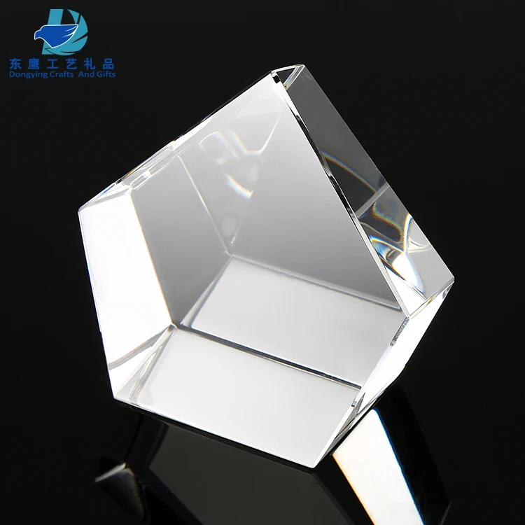 Pujiang Factory Blank Laser Cut Crystal Glass Cube for Custom Engraving