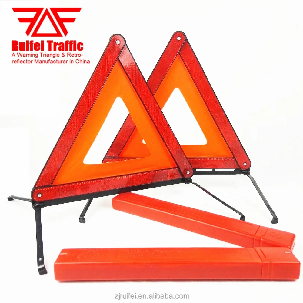 E-mark Approved High Reflective Emergency Roadside Early Warning Triangle for Europe