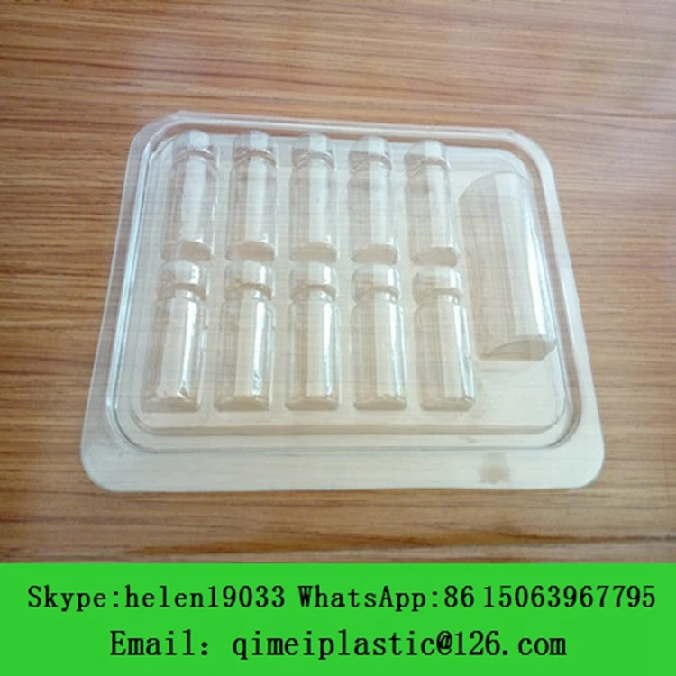 clear tablet packing tray plastic