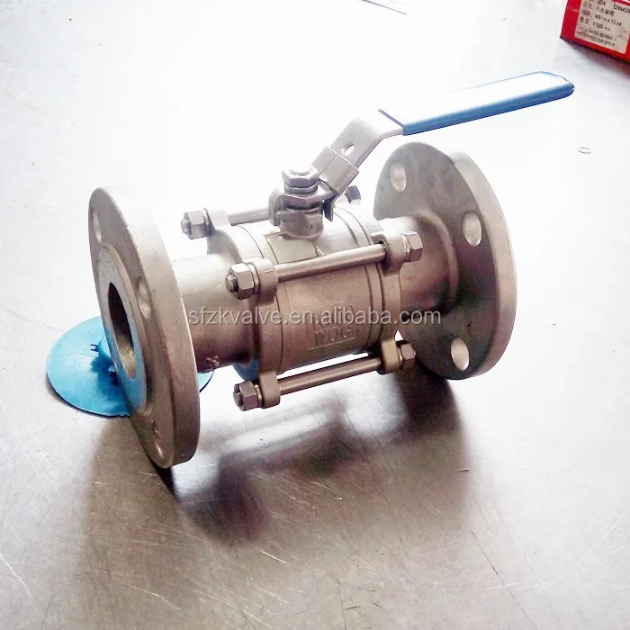 Stainless steel 3 pcs. flanged ball valve PN40 full bore SS304/SS316 (manufacturer valves)