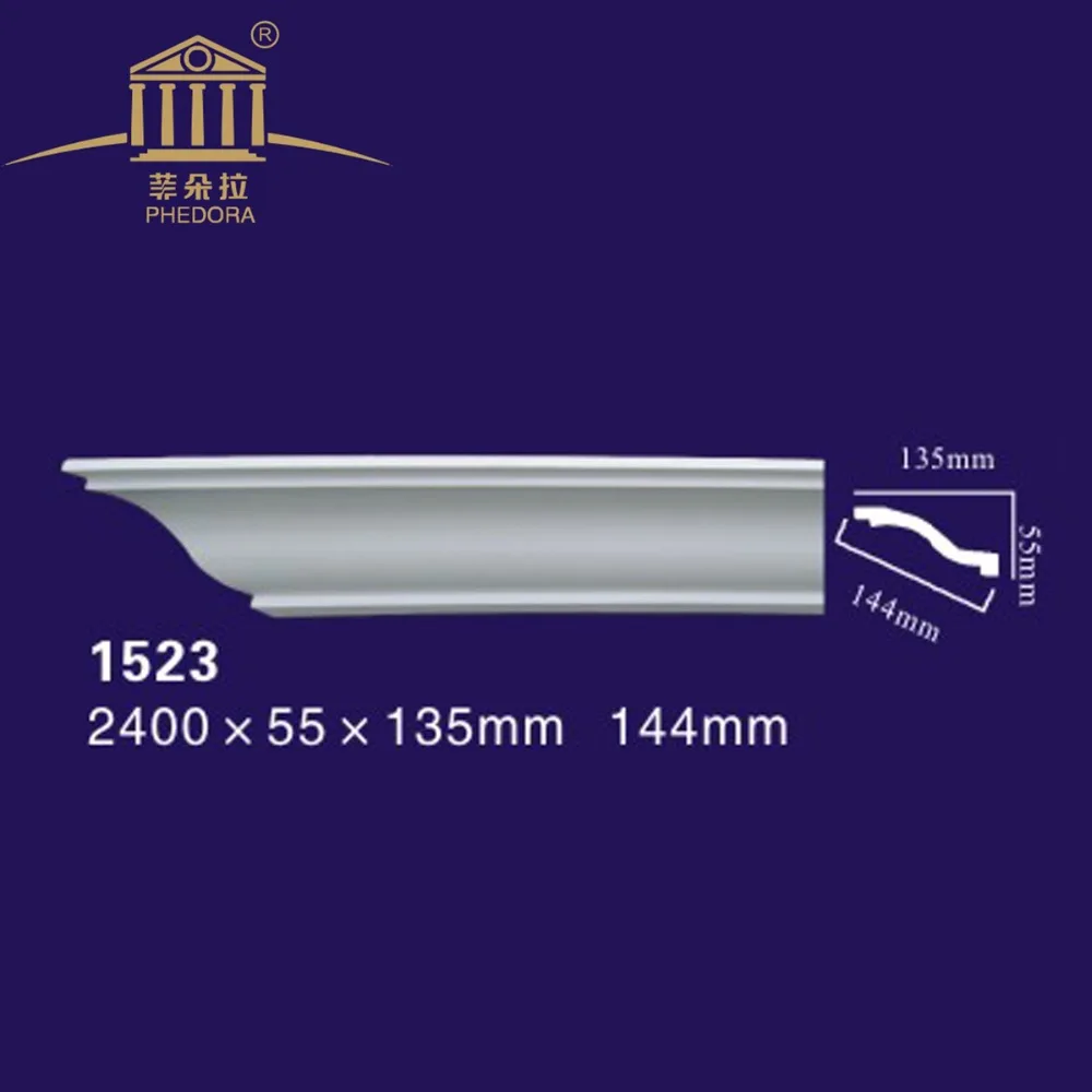 
wholesale european style polyurethane foam ceiling cornice crown molding pu flat cornice moulding for ceiling cornice design 