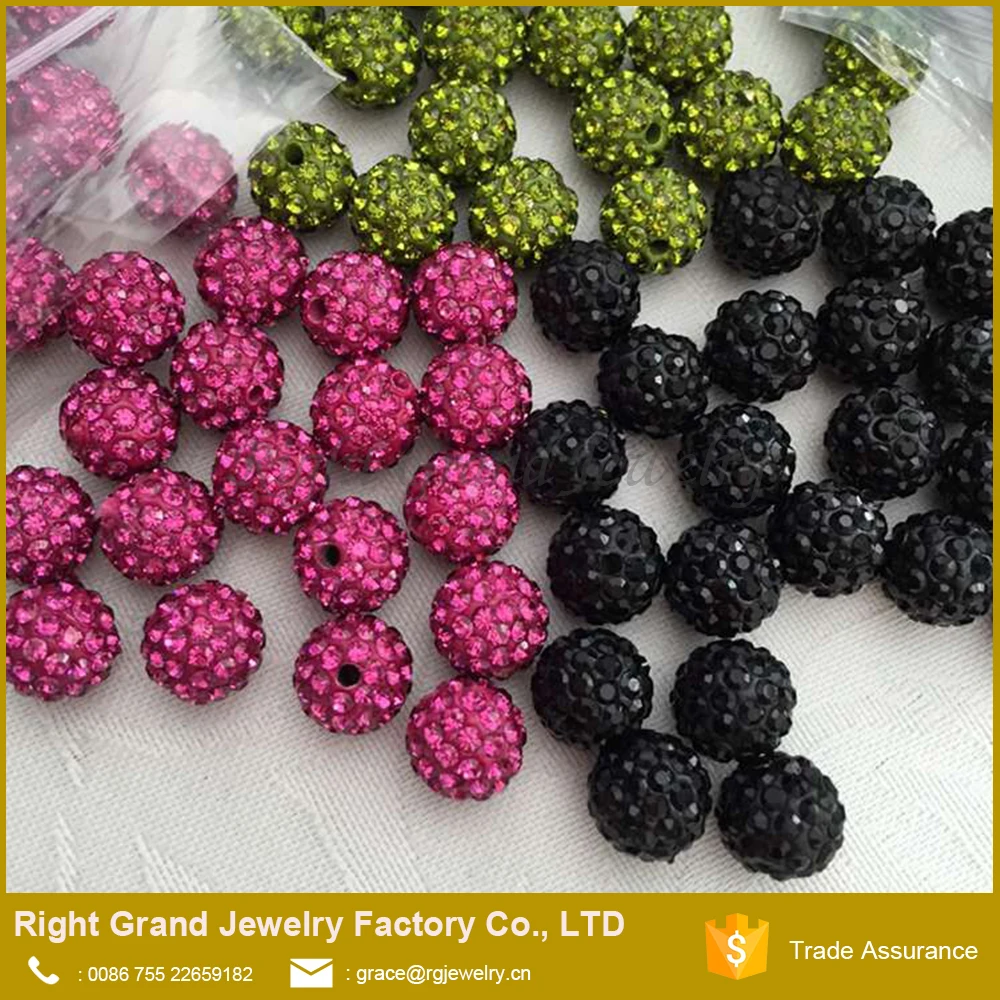 
Good Price Customized Fashion Crystal Clay Paved Loose DIY Beads Jewelry 