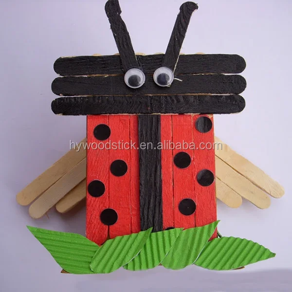 Made in China Birch Wood DIY Children Educational Sticks Craft House Toy Craft Sticks