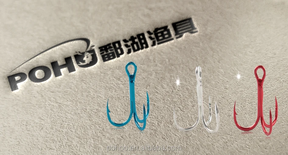 Seawater hooks for tuna treble fishing hook