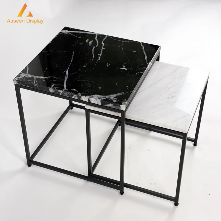 
High quality European simple square marble top table 