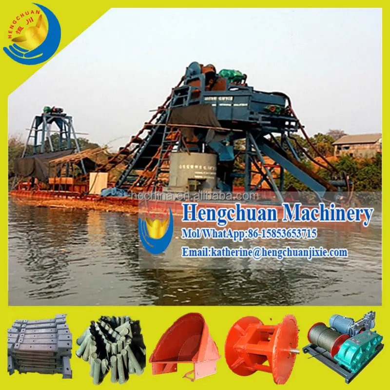 
Chinese Factory Price High Capacity Sand Gold Chain Bucket Dredger for Sale 