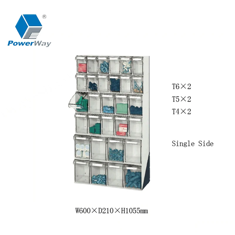 Table used spare parts compartment storage tilt opening plastic drawer organizer