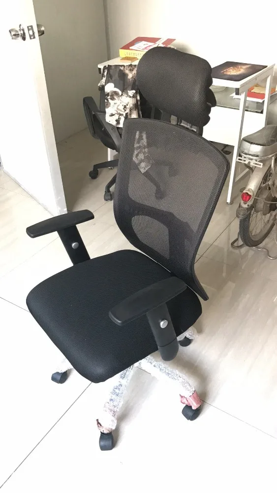 
Office Furniture mesh chair with heardrest adjustable armrest chrome base JYX0166 