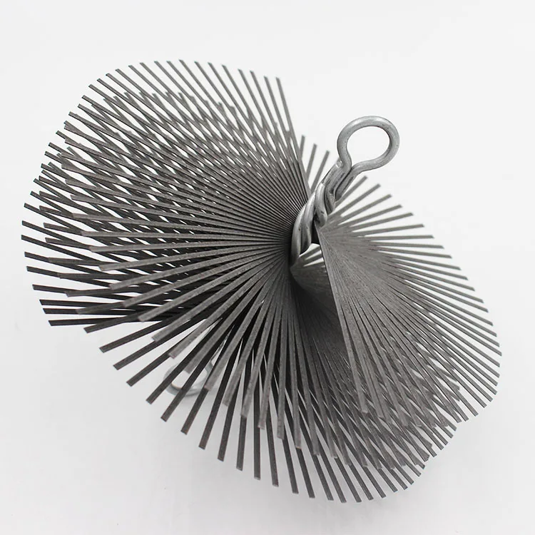 10 Inch Stove Wire Thread Fitting Flue Tube Sweeping Chimney Cleaning Brush Round Stiff Spring Iron,flat Steel Wire Double Stem