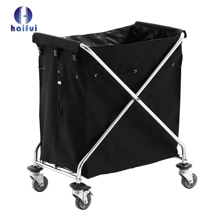 Hotel Room Service Linen Trolley, Hotel Cleaning Laundry Cart