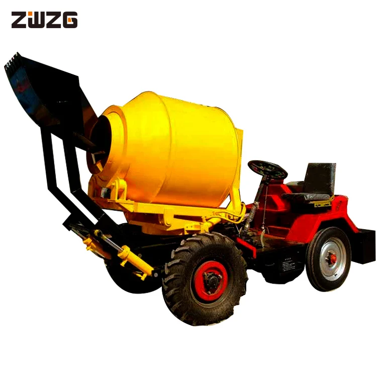 Small concrete mixer truck machine with self loading