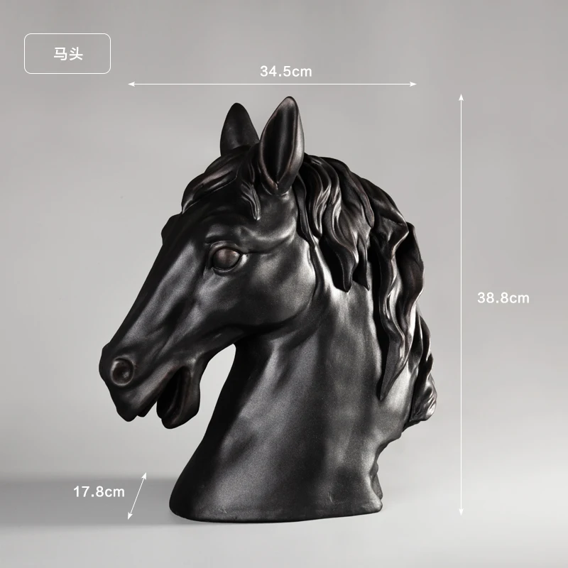 
Display Delicate Horse Head Shape High Quality modern minimalist model home creative cabinet artwork 