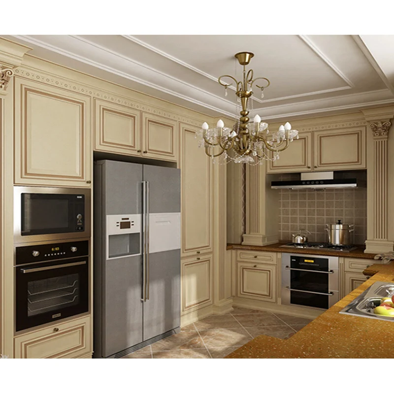 unique modern design kitchen cabinet manmake counter top set