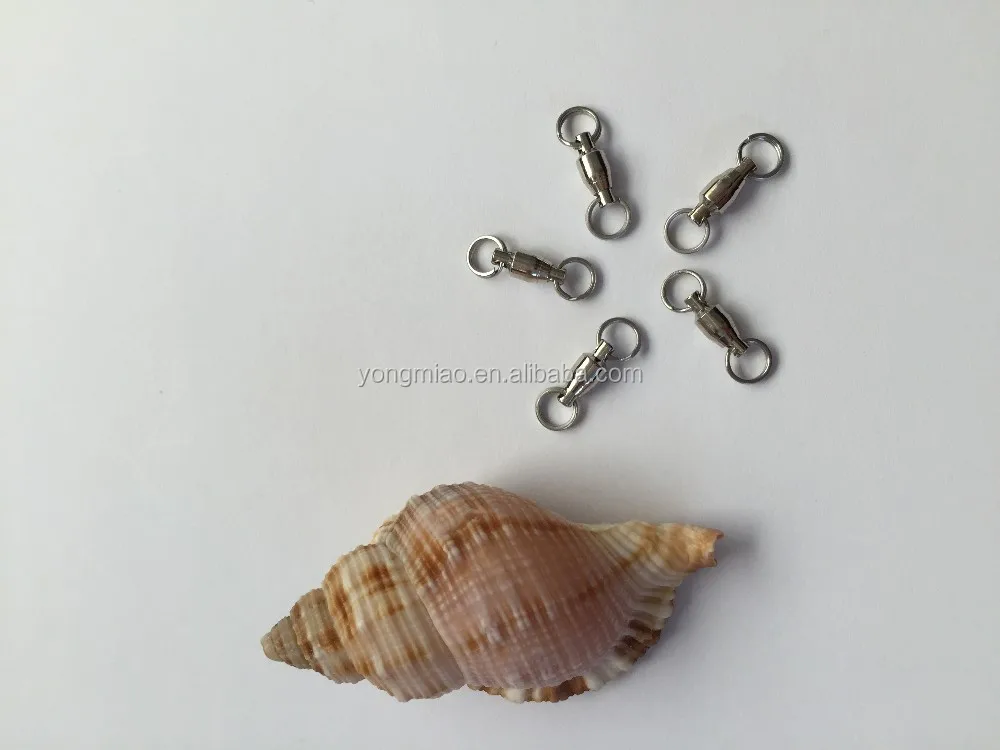 Ball bearing swivel with split ring fishing tackle