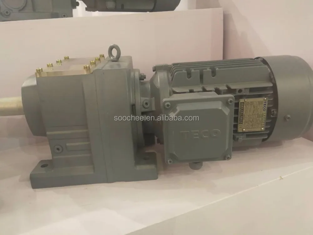 Taiwan TECO westing house R series helical gear box with geared motor