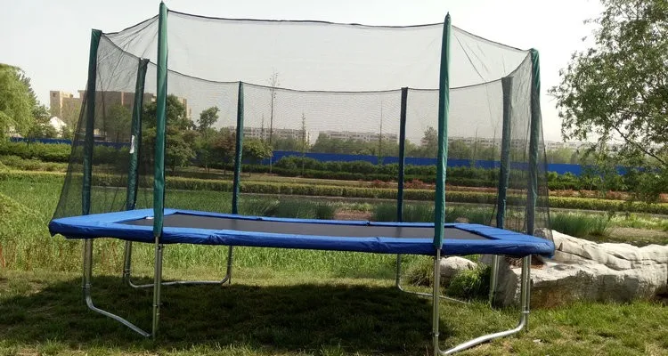 10 x 14 Foot Enclosed Rectangular Trampoline