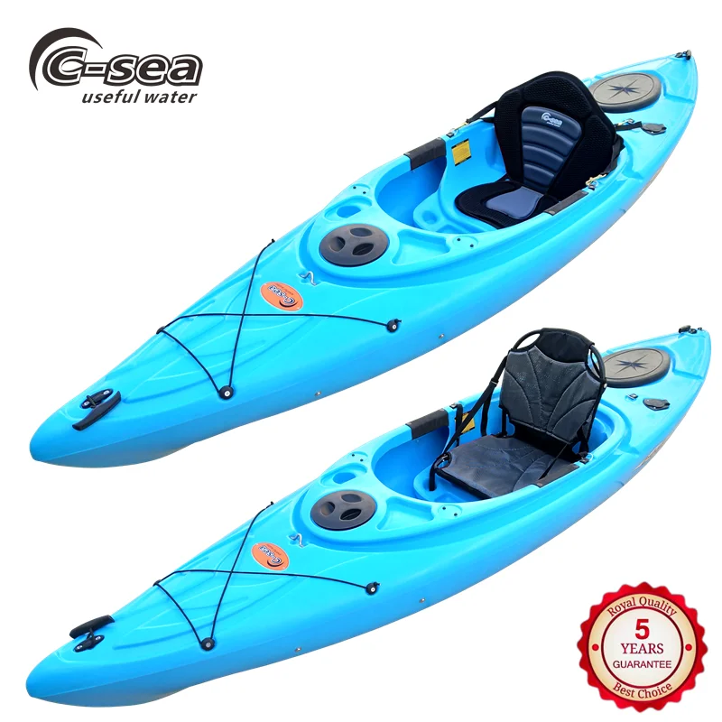 308cm HDPE single fishing canoe kayak for rental business