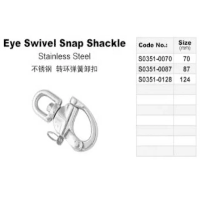 Stainless Steel Eye Swivel Snap Shackle for Mining and Heavy Industry Applications