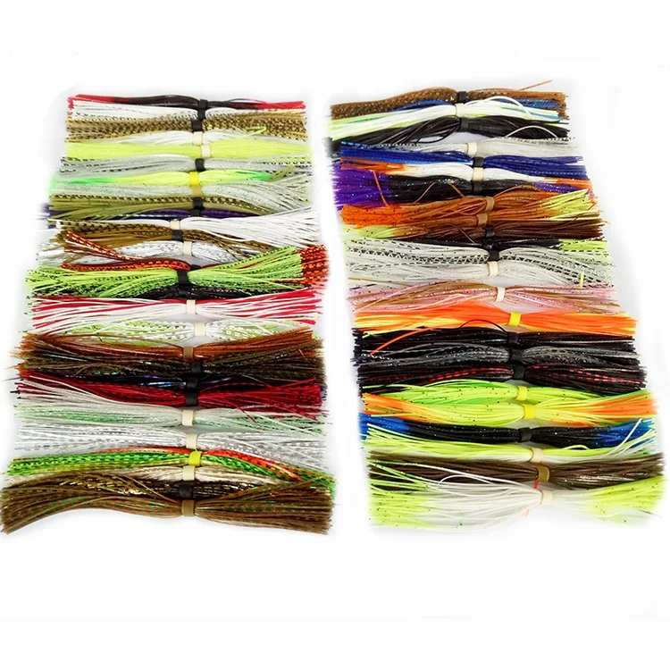 bulk fishing lure, rubber skirt material,Standard Banded Silicone Skirts