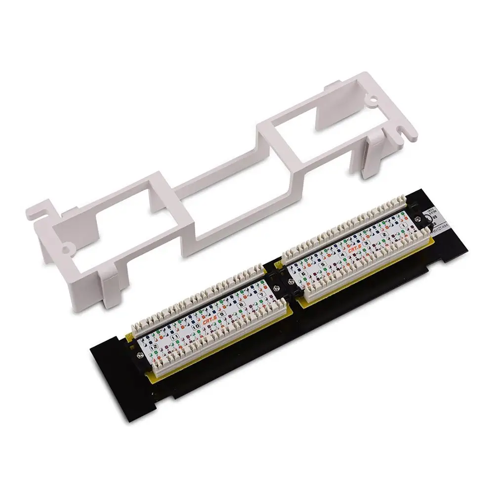 12-Port Cat6 / Cat 6 Vertical Mini Patch Panel with 89D Bracket