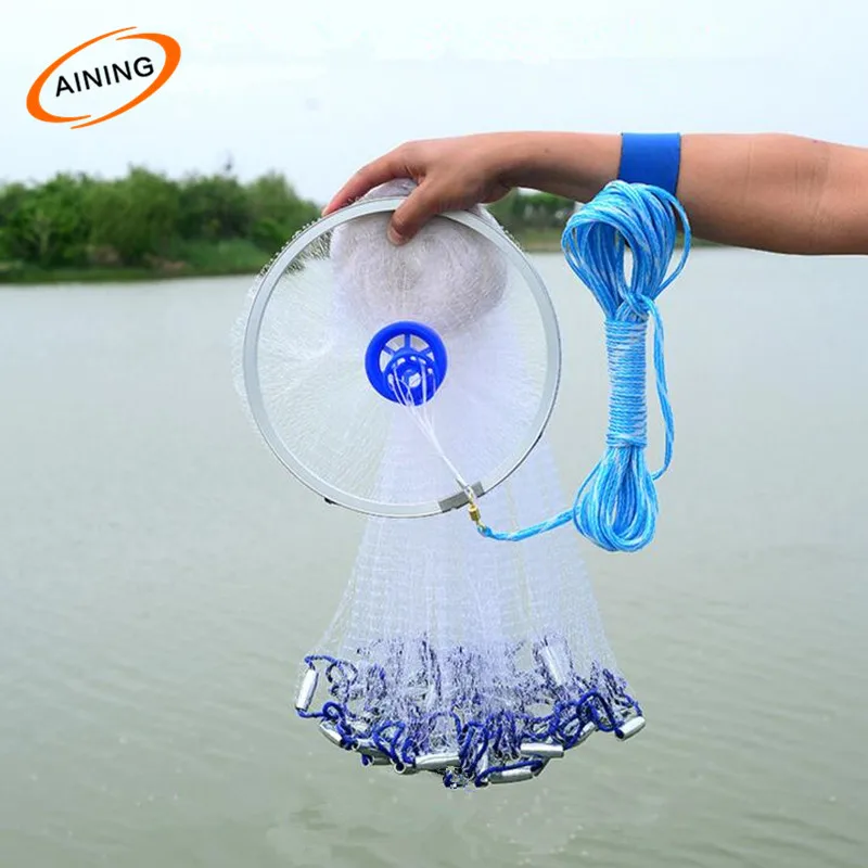 Fishing cast net 12 ft /Outdoors Cast Net for Bait Fish with Carrying Case