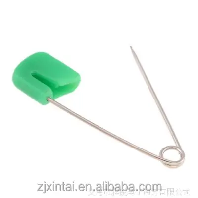 Hot selling safty pins with plastic head for children use