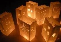 Luminary paper candle bag for party with LED CANDLE