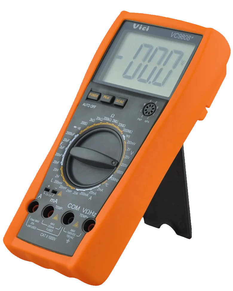 Low price mini LCD display digital multimeter with temperature testing function