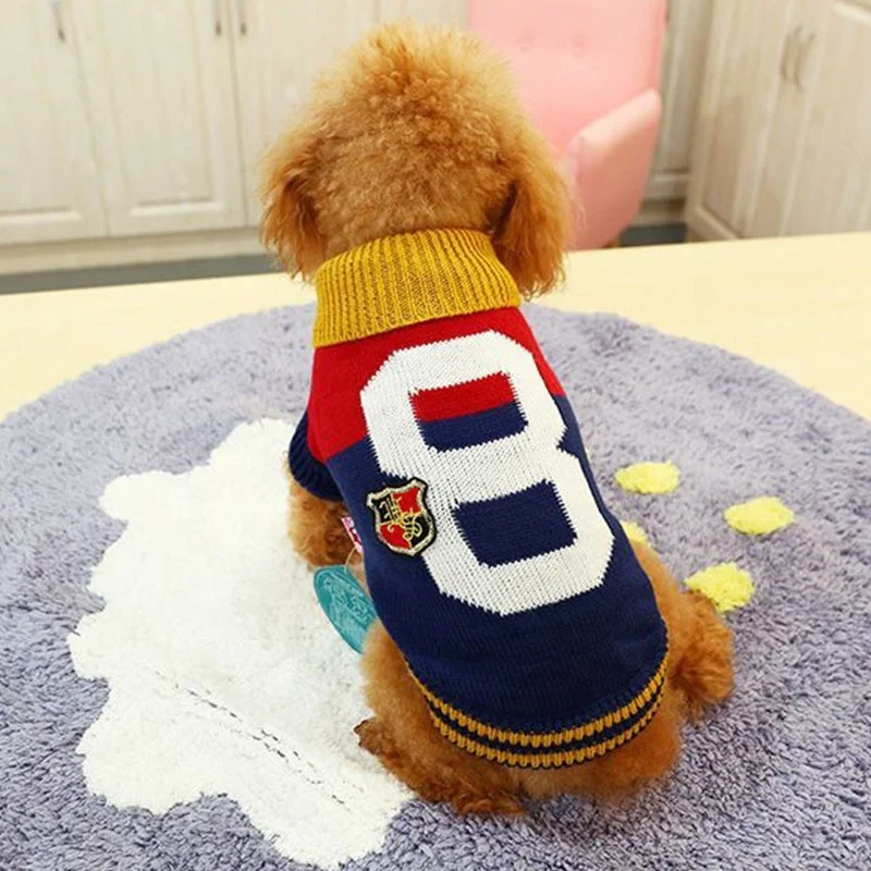 OEN/ODM   autumn and winter new pet clothing cute puppy knit pullover puppy turtleneck sweater