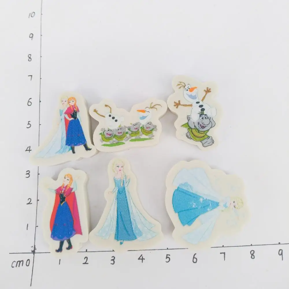 2023 hot sell wholesale hot sale cartoon shape snowman  flat  rubber eraser