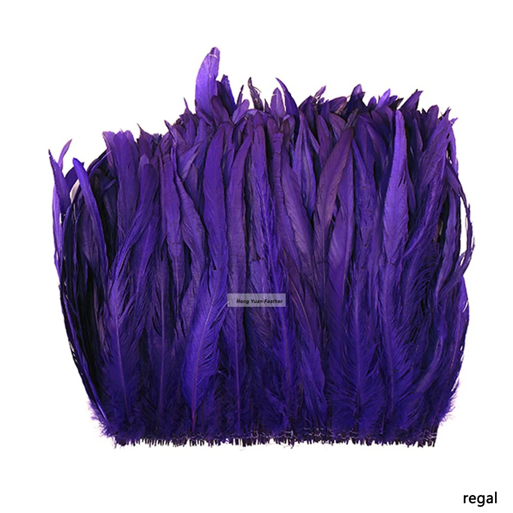 Factory Wholesale 12/14  Inch Bleached+Dyed Half Bronze Rooster Coque Feather Tails