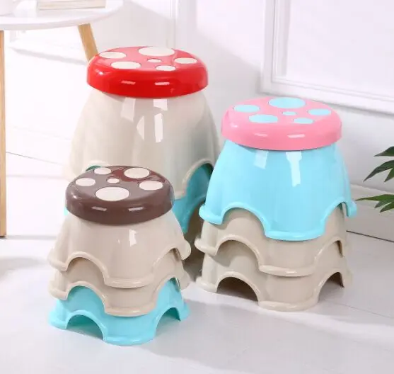 Lovely Colourful Kindergarten Kids Short Chairs Mushroom Shape Wholesale Kids Plastic Chairs