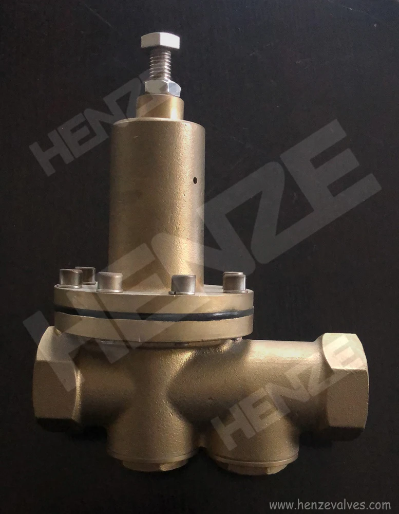 Bronze Pressure Reducing Valve With Gauge