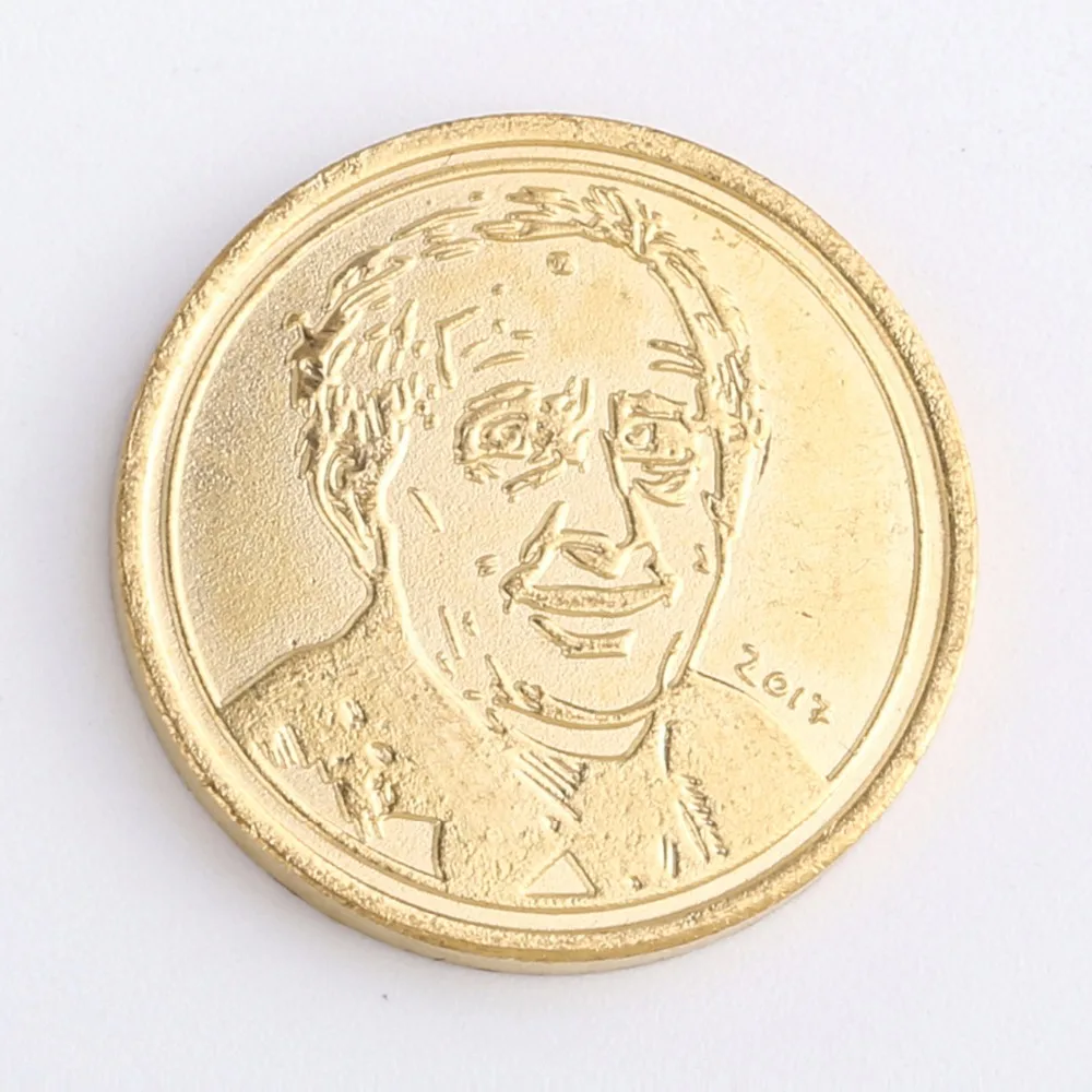 Golden 3d Metal Coin Token Game Machine Brass Stainless Steel Red Copper Cupronickel  Iron