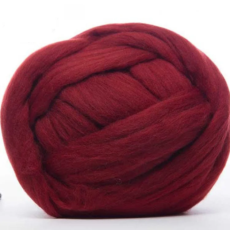 
Merino Wool Roving Super Soft Chunky Wool Top Spin Felt Craft Yarn Wool 
