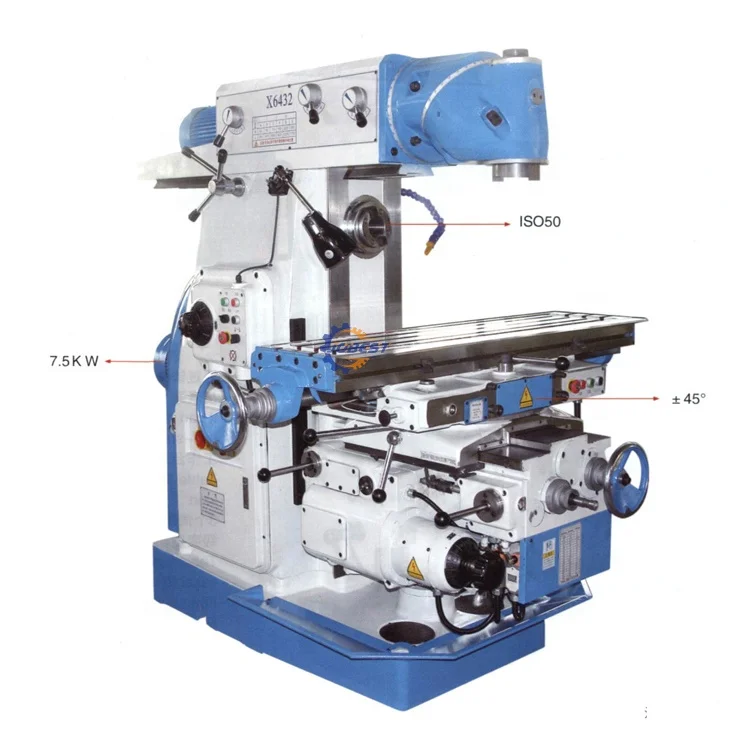 Taiwan Milling Machines X6432 Swivel Head Milling Machine Brands
