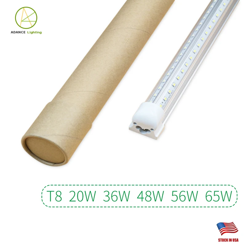 Advance lighting (25 PACK) White light 5ft 48W office Led integrated V shape Tube light SMD2835 240LEDS US stock shop fixture T8