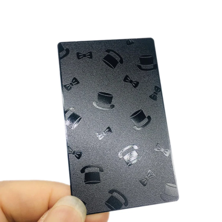 Пользовательский модный дизайн Роскошный VIP посетить черный бизнес нержавеющая сталь металлическая открытка бумажная визитница ПВХ пластиковая поздравительная открытка