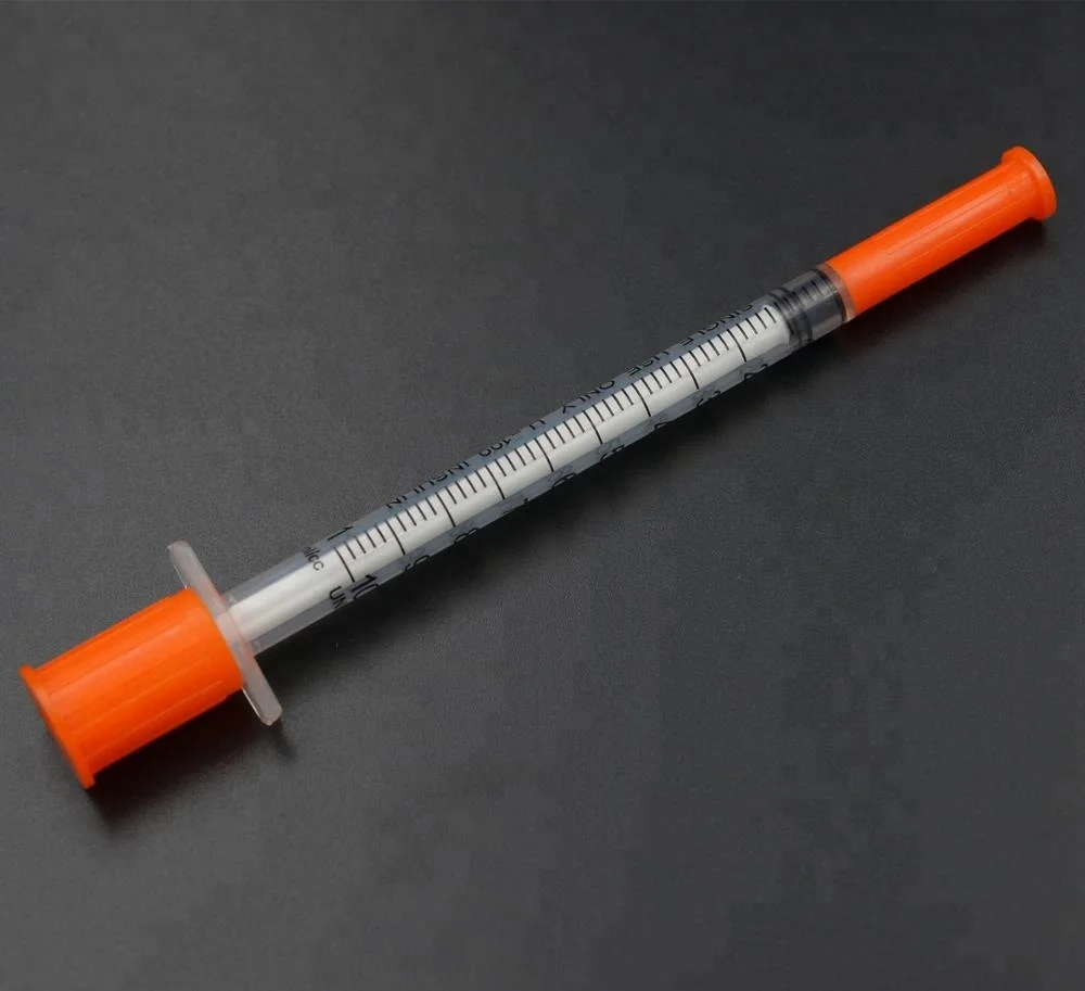 
Disposable medical insulin syringe 