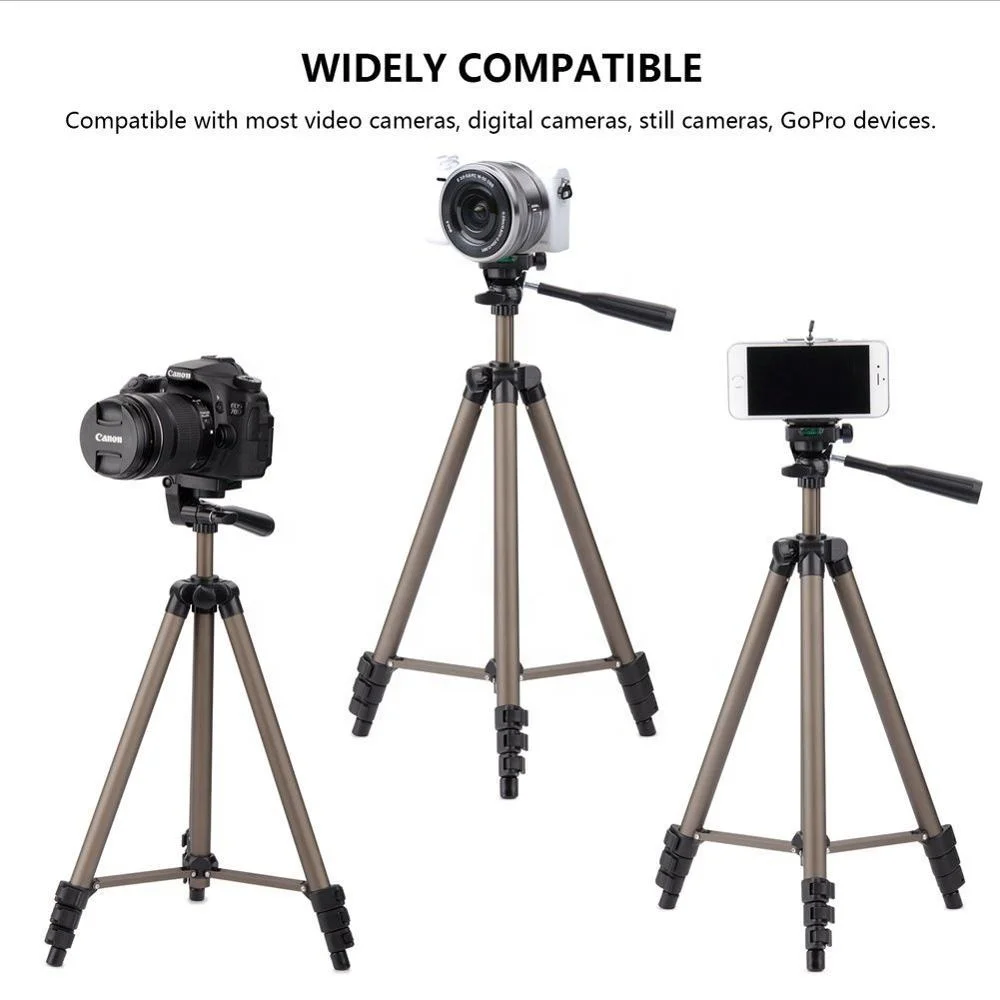50 Inch Lightweight Camera Tripod Phone Cellphone Tripod