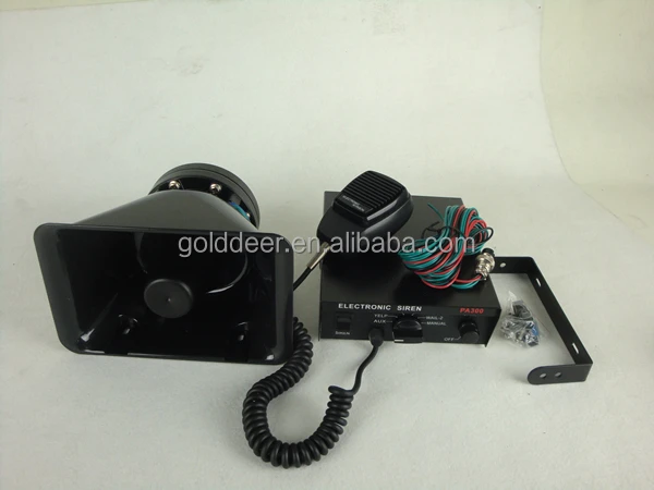Электронная Сирена 12 в 100 Вт для экстренных машин скорой помощи с динамиком (PA300)