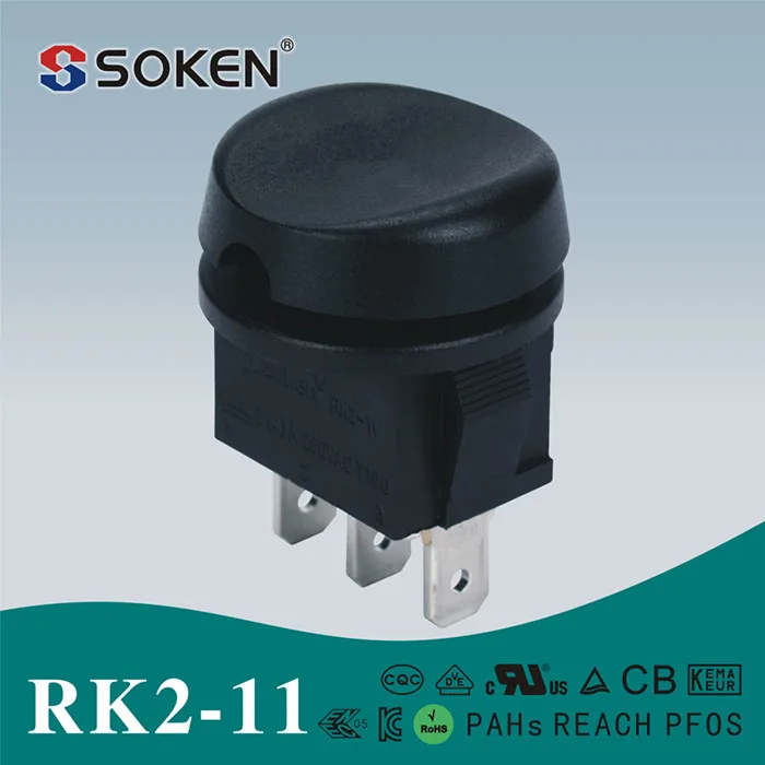 Rk2-11 RoHS UL kcd4 перекидной переключатель t85 6a 250 В AC